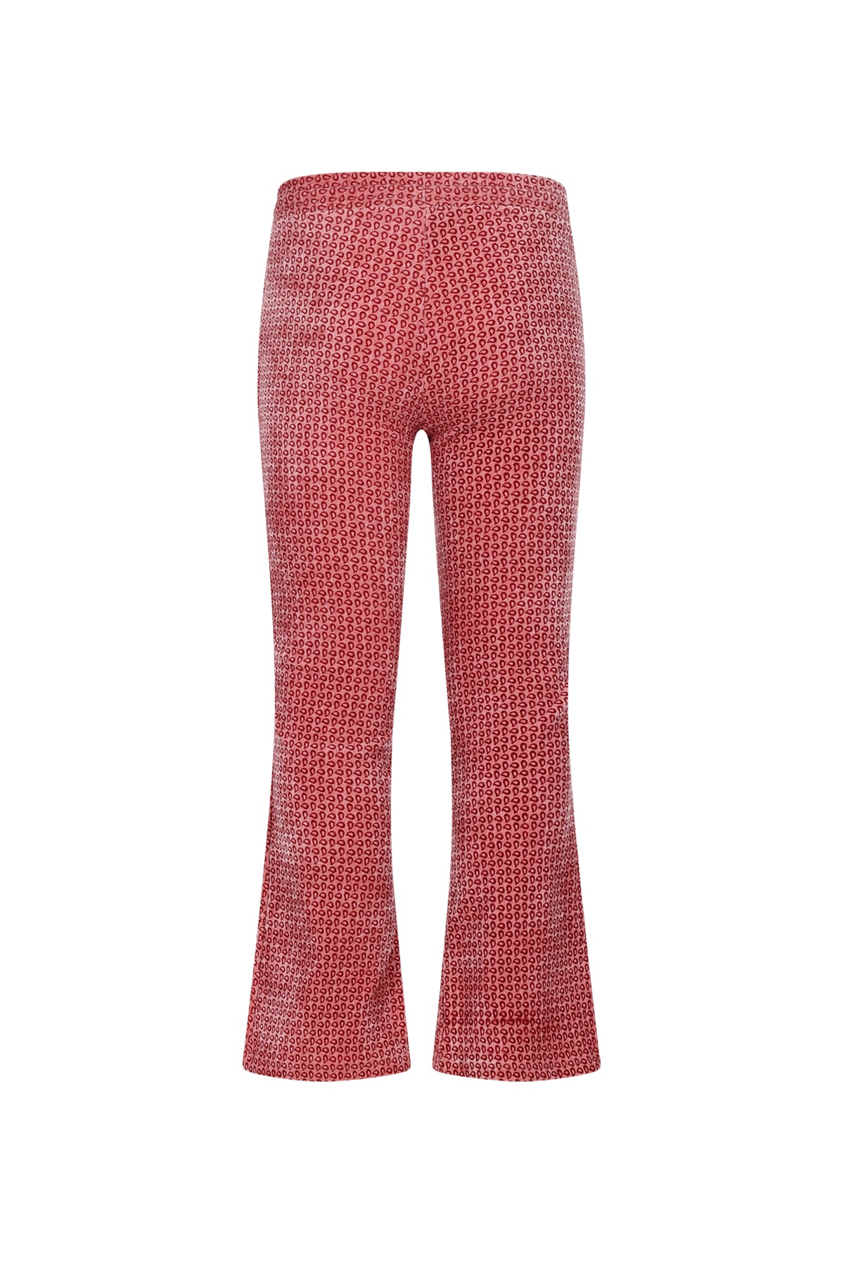 Pantalón de jersey de terciopelo acampanado con estampado integral Sady niña