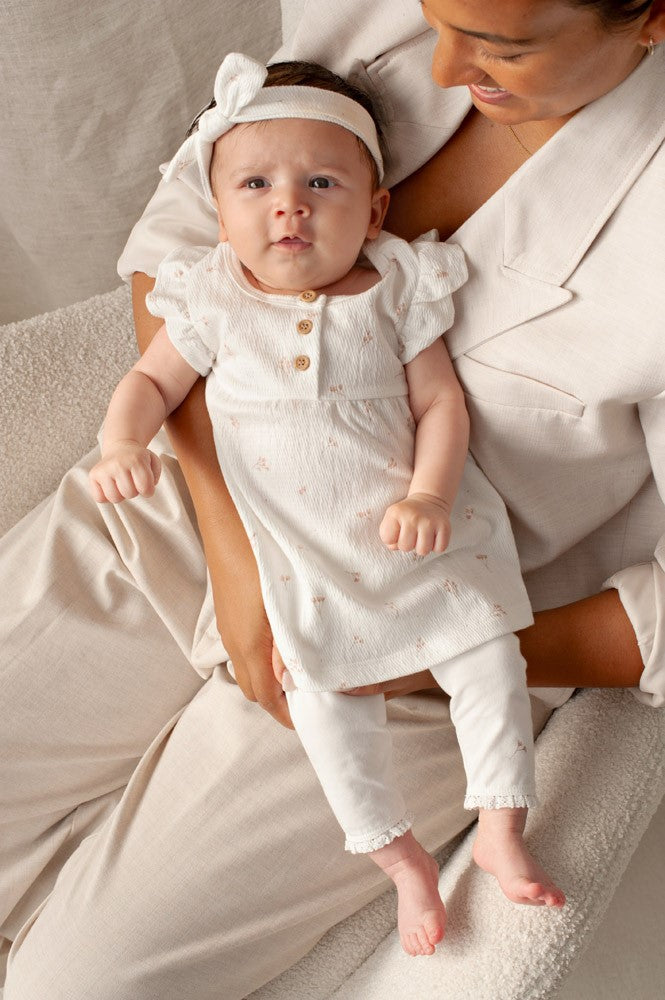 Cinta de pelo arrugado bebé niña Delicate Flower