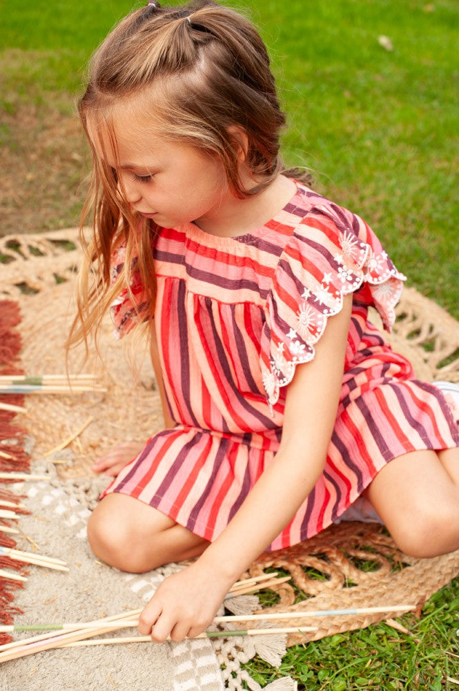 Vestido rayas niña Salsa Sunset