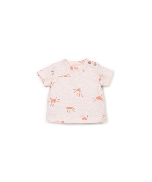 Camiseta jersey flamé estampada bebé niña