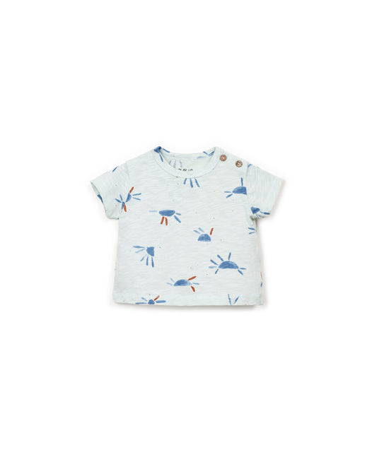 Camiseta jersey flamé estampada bebé niño