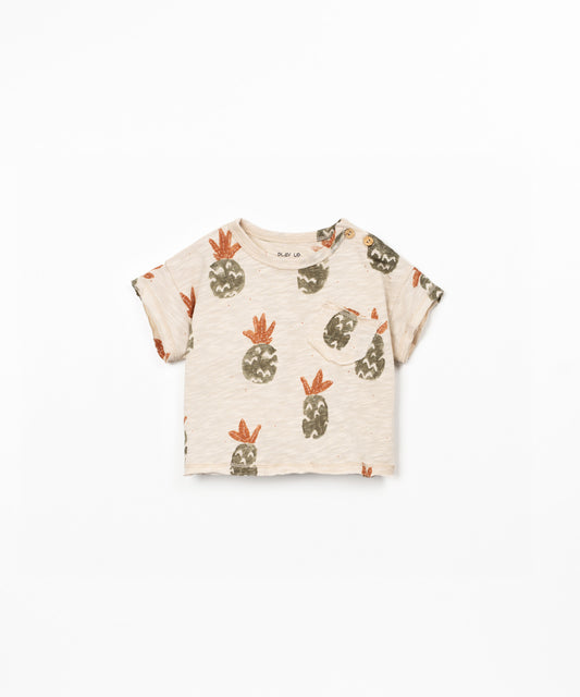 Camiseta jersey flamé estampada bebé niño