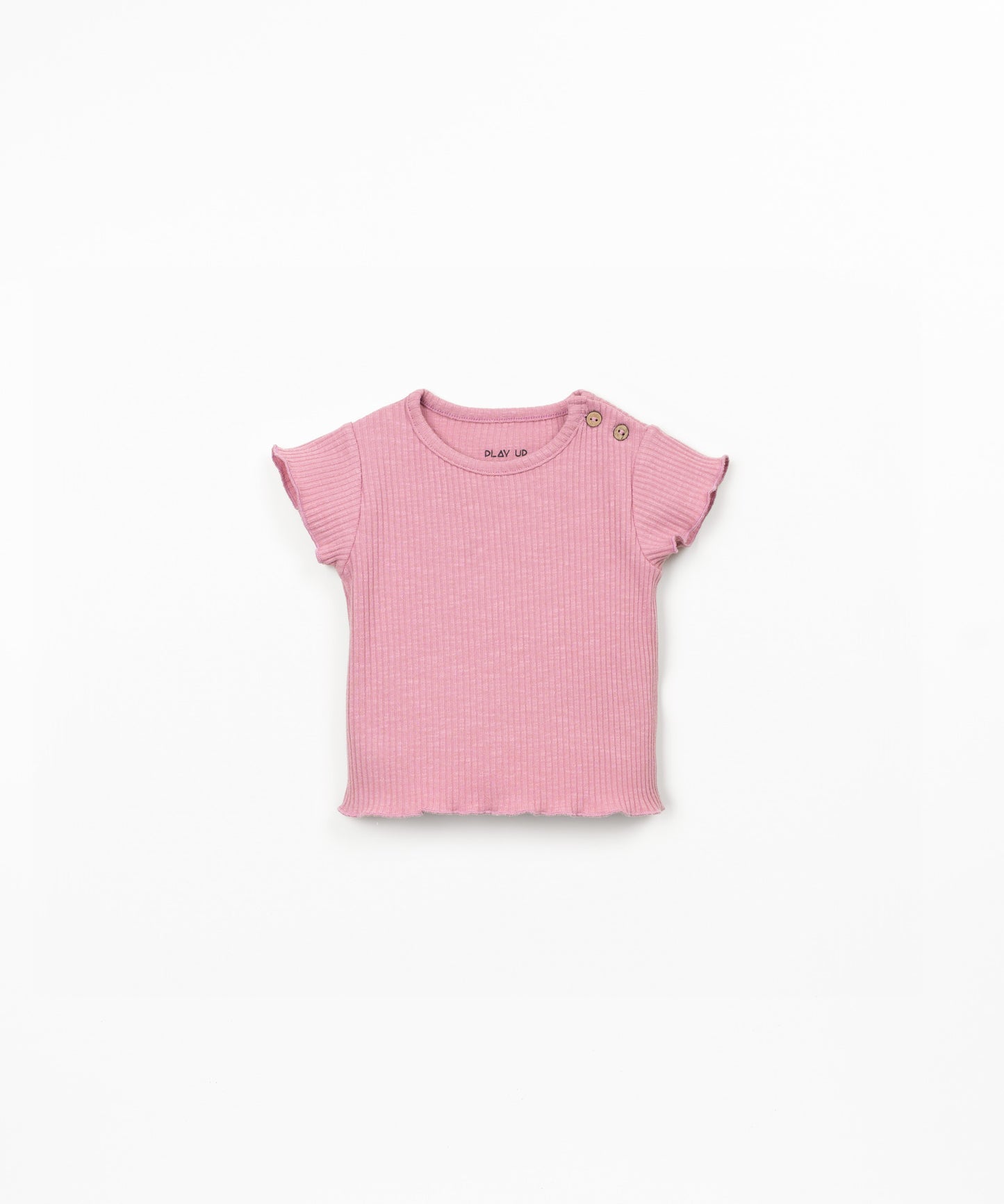 Camiseta rib flamé bebé niña