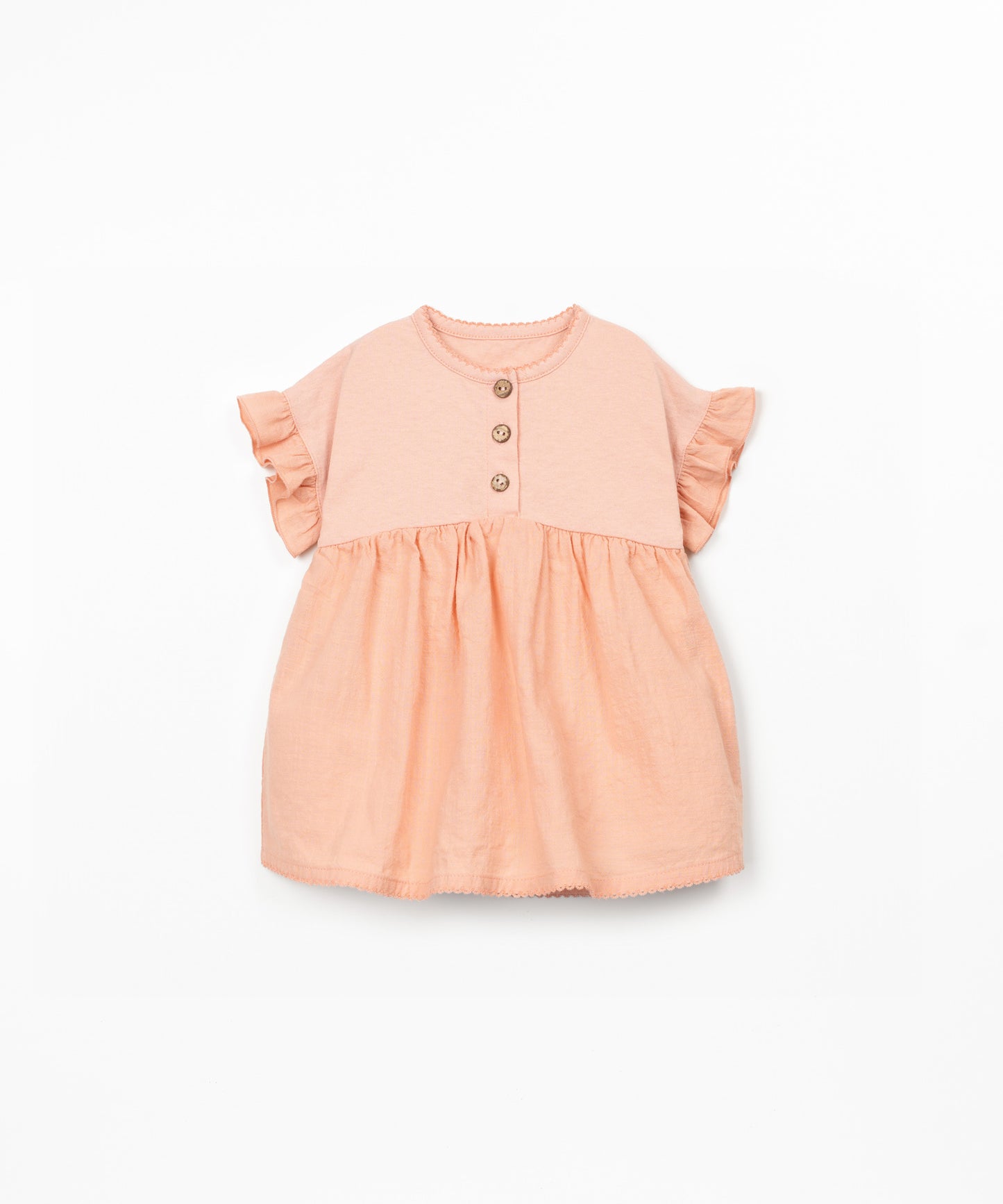Vestido tejidos mixtos bebé niña
