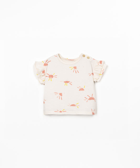 Camiseta jersey estampada anti-UV bebé niña