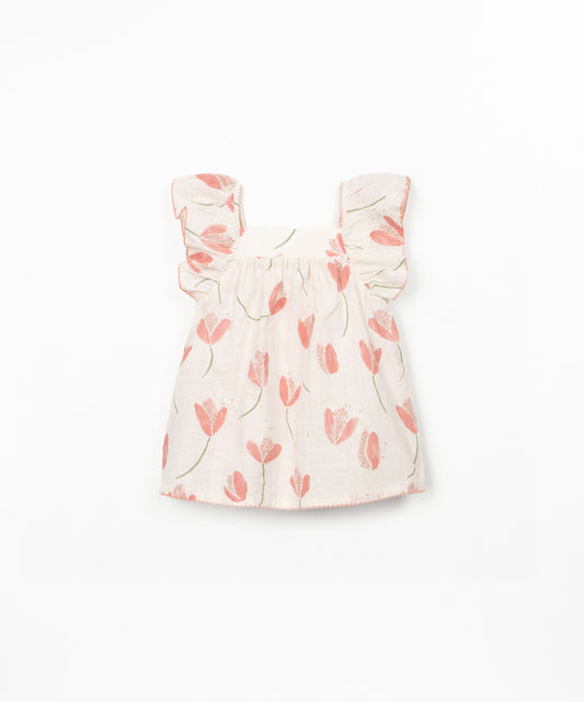 Vestido tejido estampado bebé niña