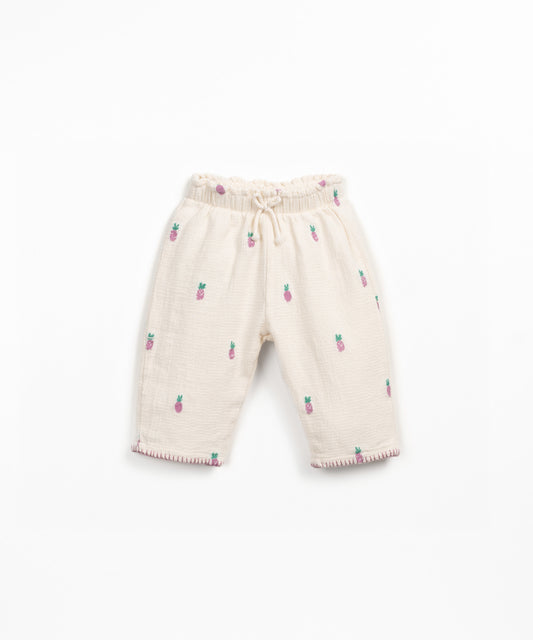 Pantalón tejido bebé niña