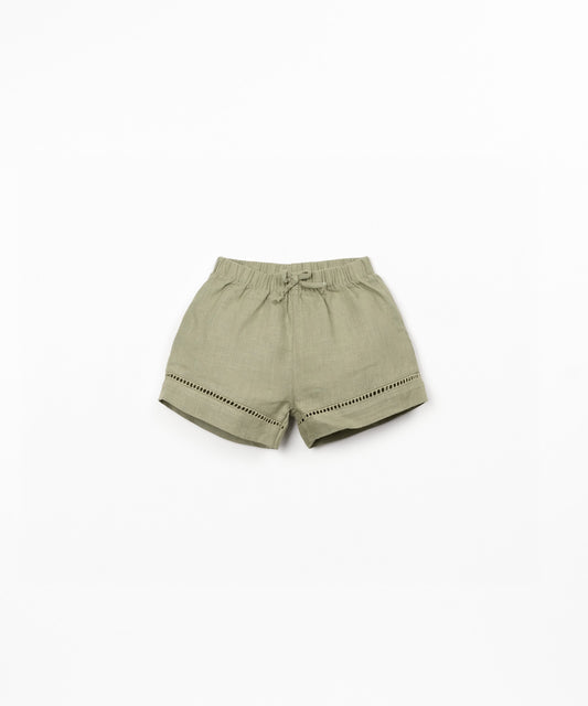 Pantalón corto lino bebé niña