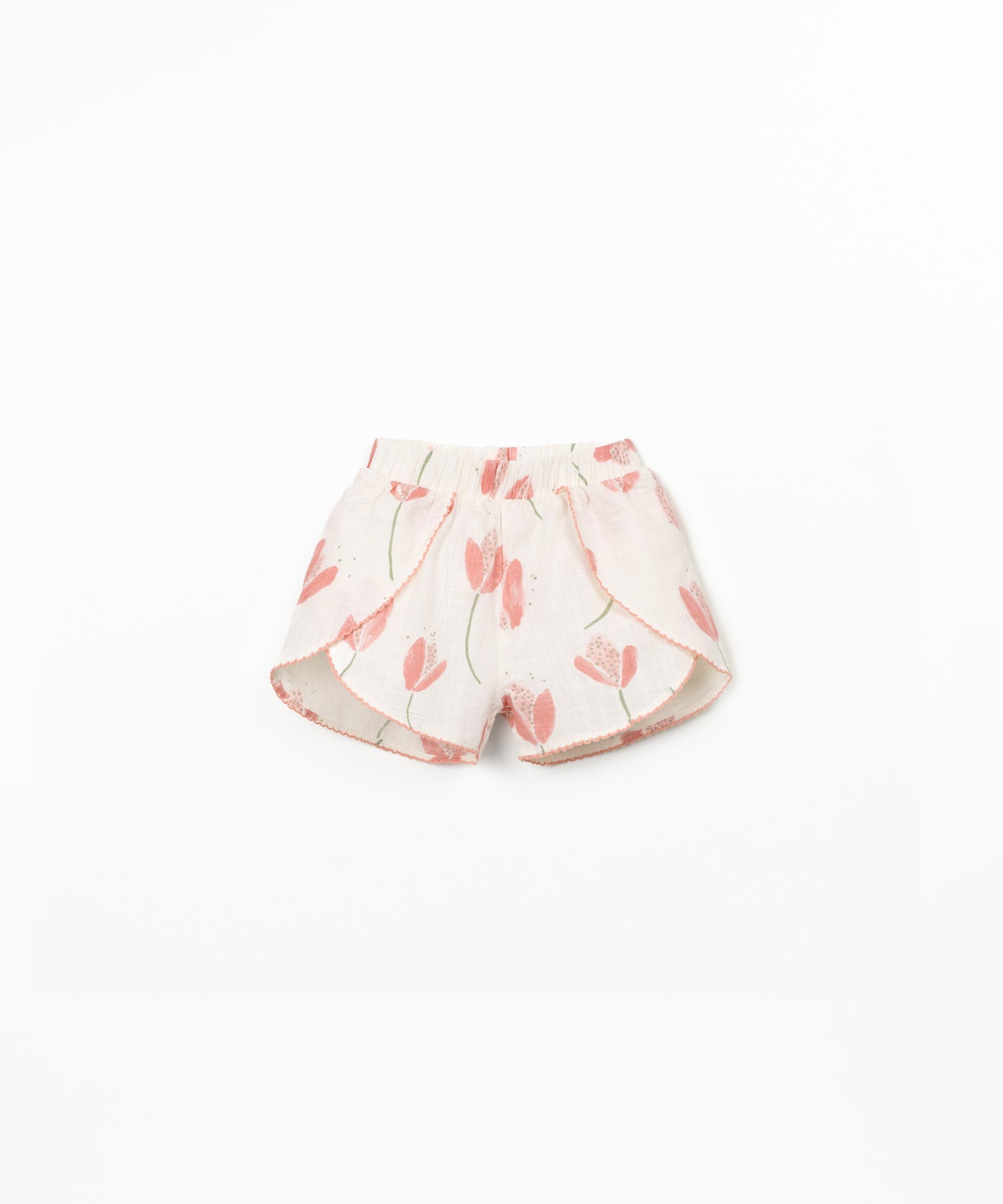 Pantalón corto tejido estampado bebé niña