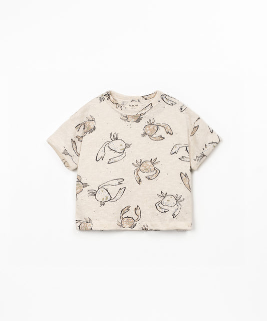 Camiseta jersey flamé estampada niño