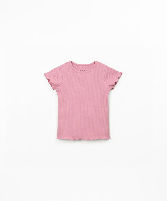 Camiseta rib flamé niña