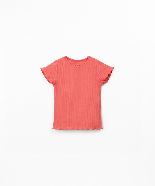 Camiseta rib flamé niña