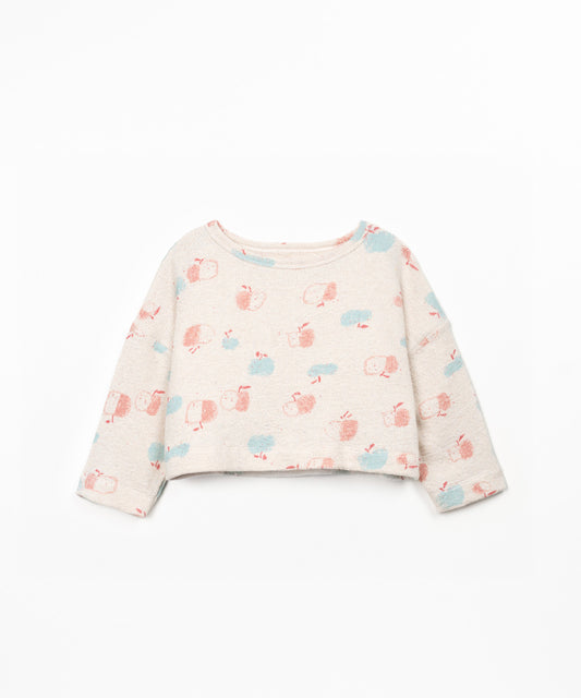 Sudadera jersey fantasía estampada niña