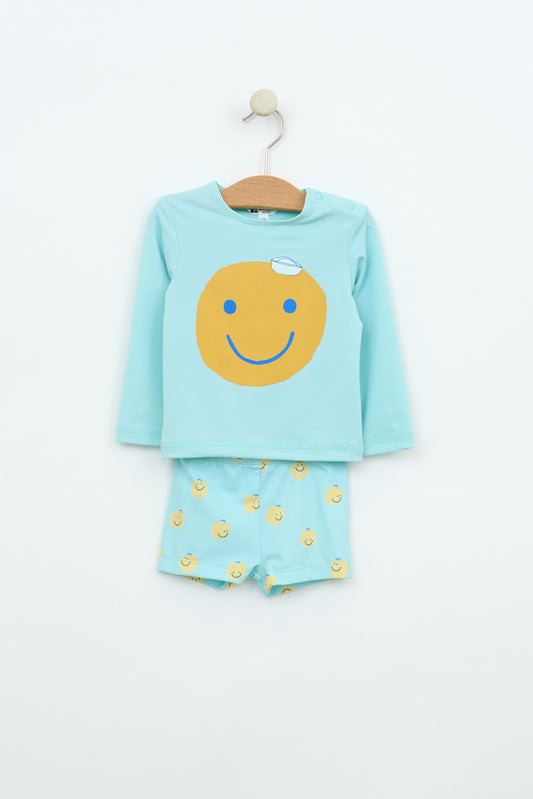 Conjunto bañador UVB 50 manga larga bebé niño
