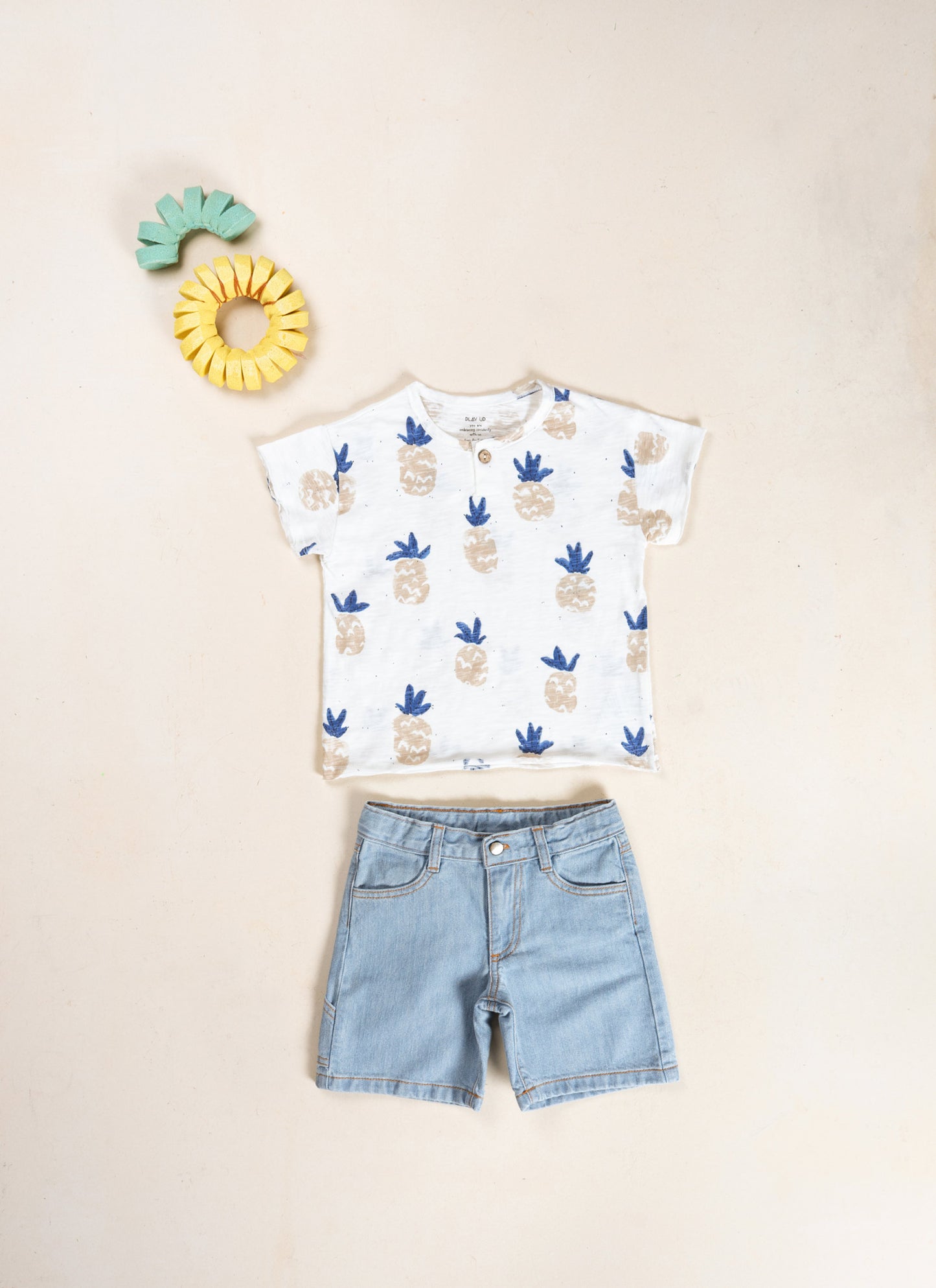 Camiseta jersey flamé estampada niño