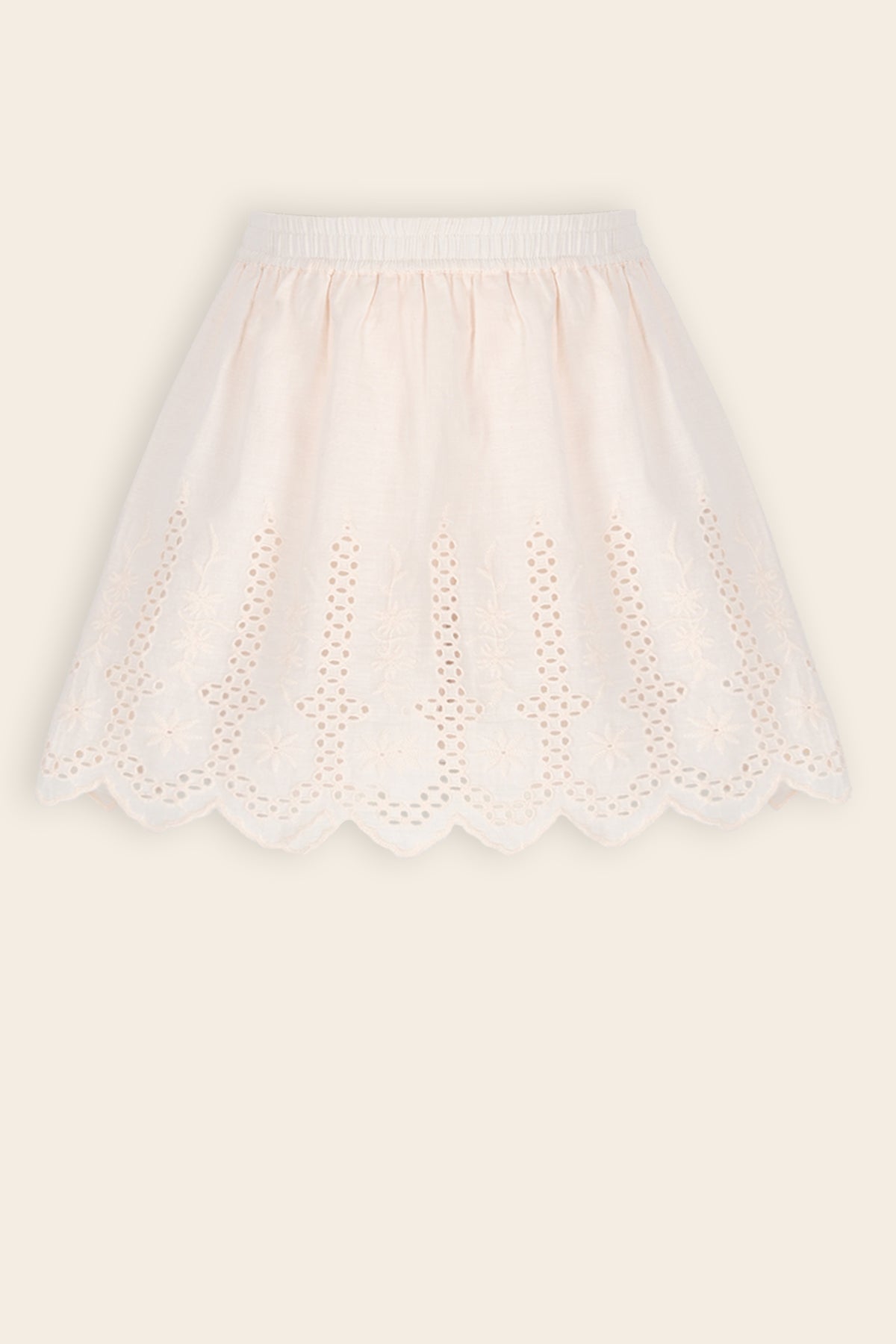 Falda borde bordado niña Nova