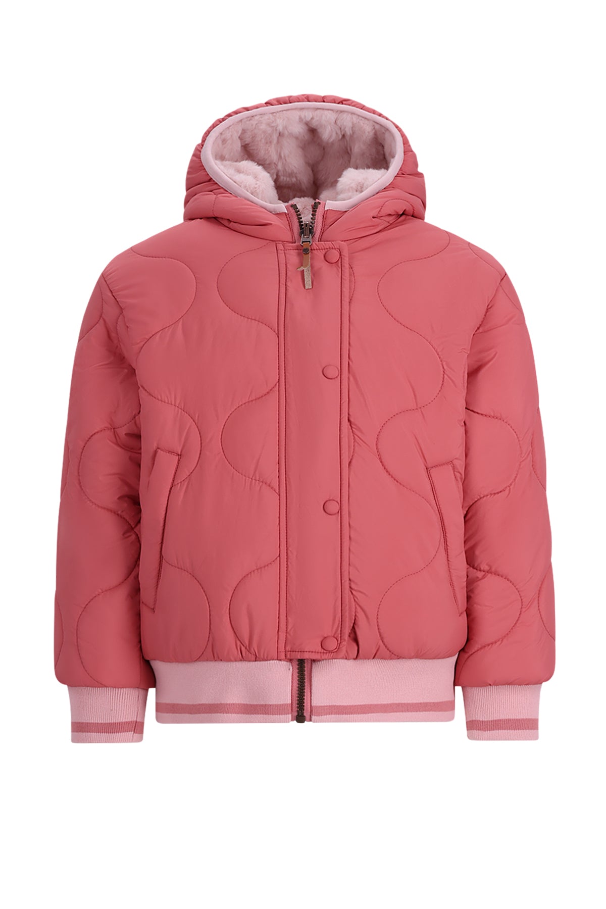 Cazadora bomber de invierno reversible con capucha Bomby niña