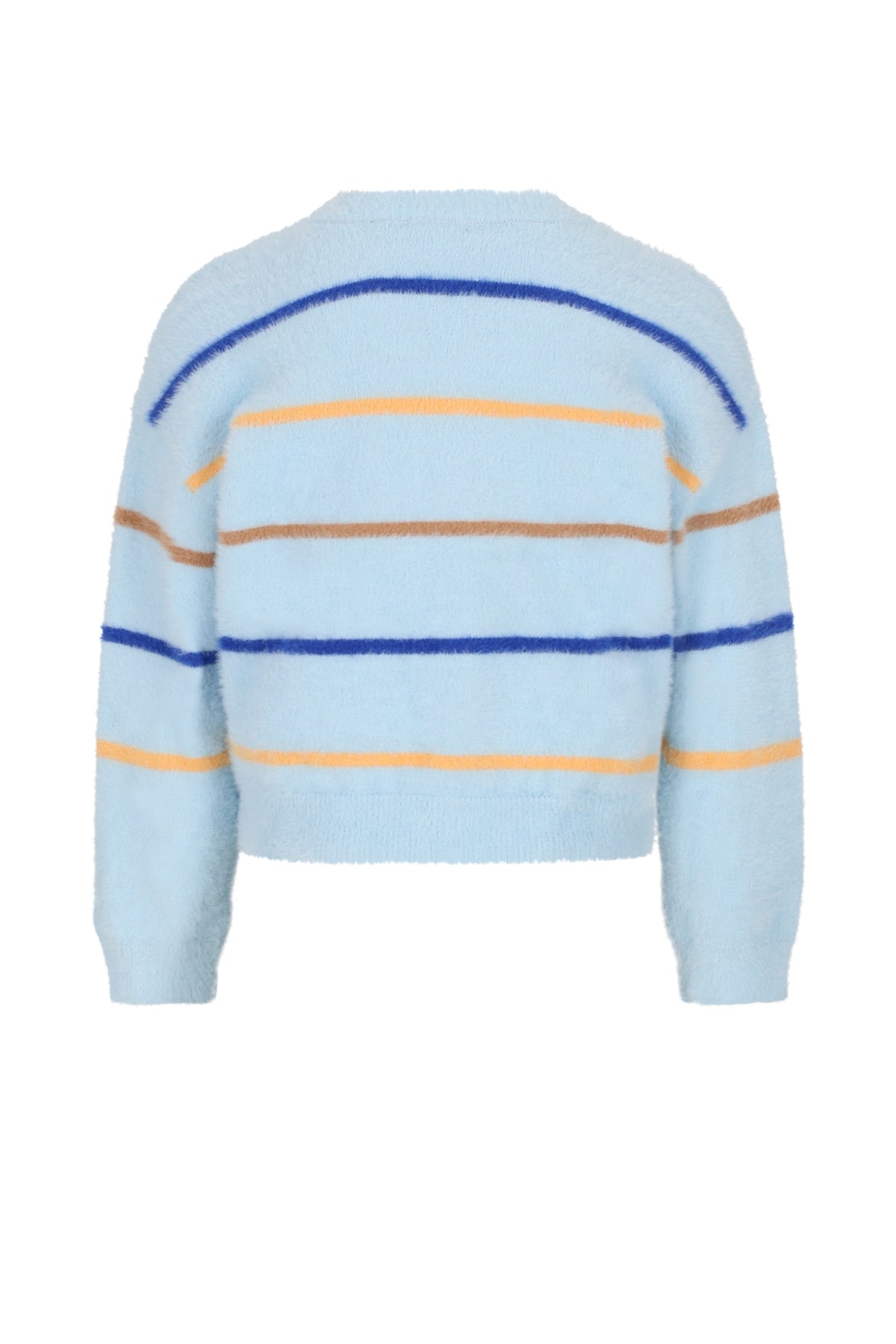 Jersey de punto suave y esponjoso de rayas Keson niña