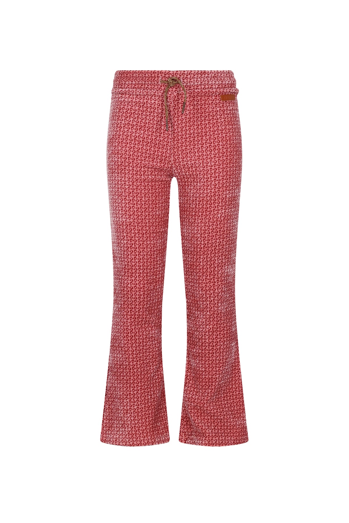 Pantalón de jersey de terciopelo acampanado con estampado integral Sady niña