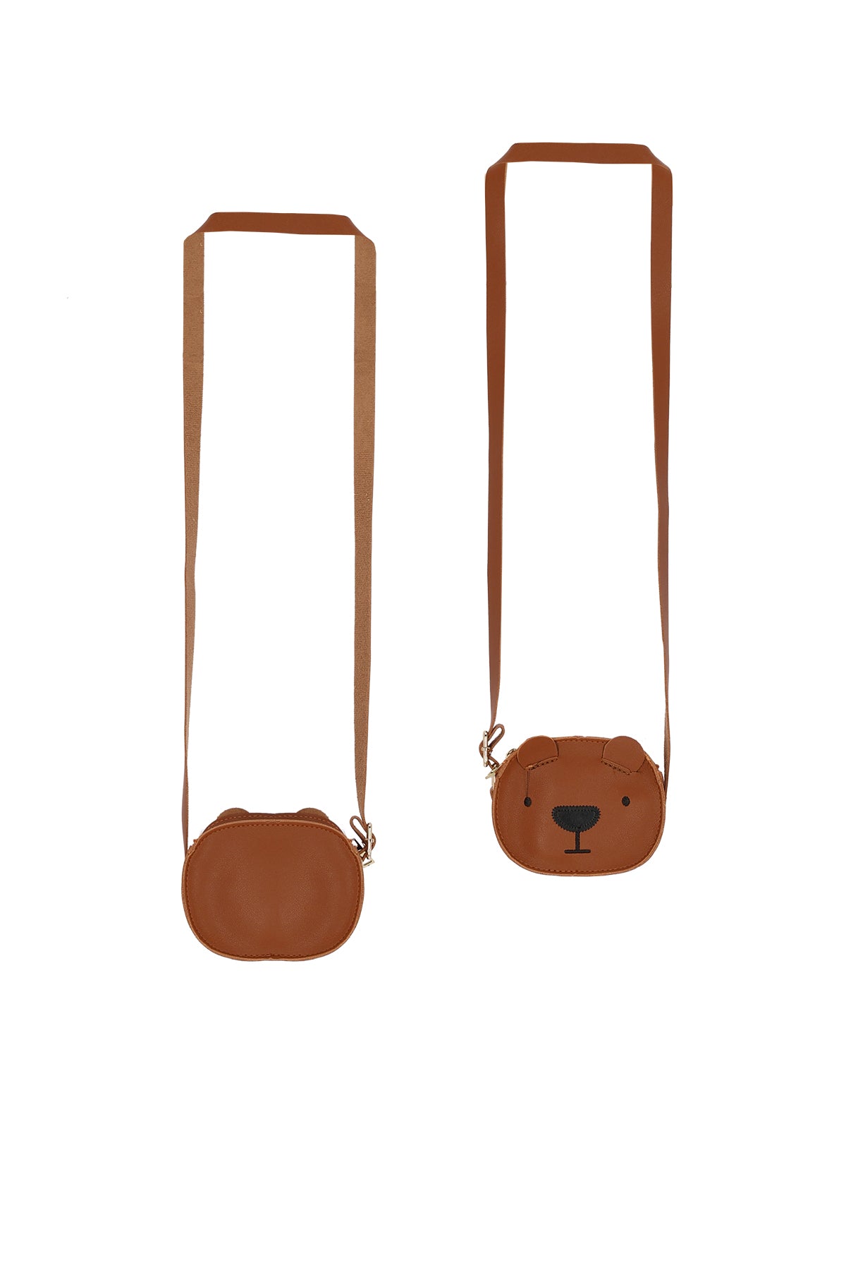 Bolso de piel sintética con forma de oso niña