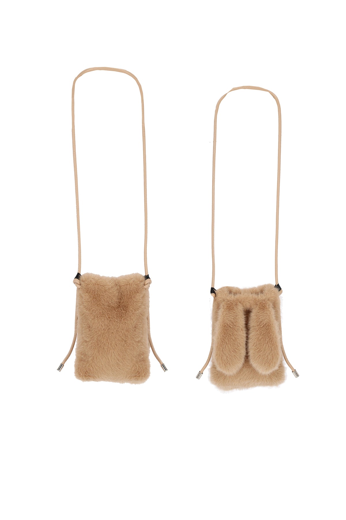 Bolso de pelo suave con forma de conejo niña