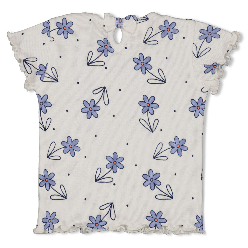 Camiseta manga corta de canalé bebé niña Summer Denims