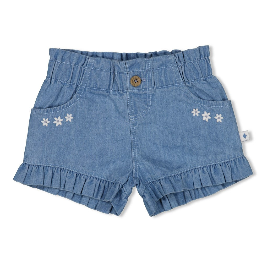 Pantalón corto volantes bebé niña Summer Denims
