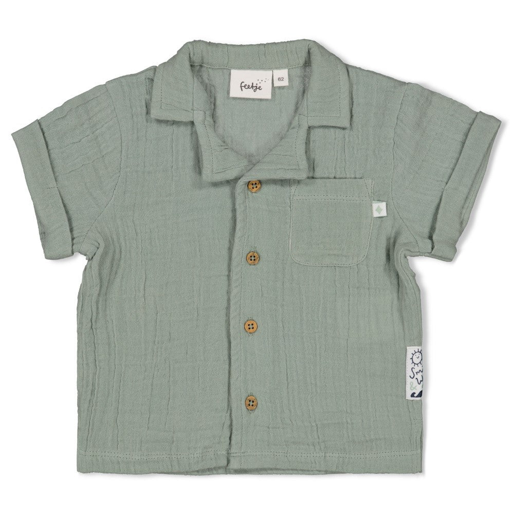 Blusa muselina manga corta bebé niño Summer Woven