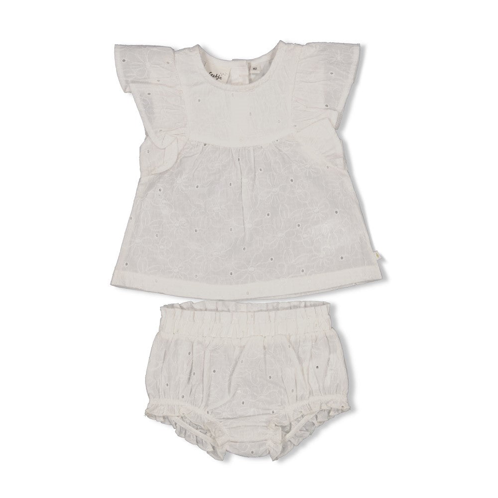 Top + bloomer bordado bebé niña Summer Woven