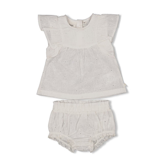 Top + bloomer bordado bebé niña Summer Woven