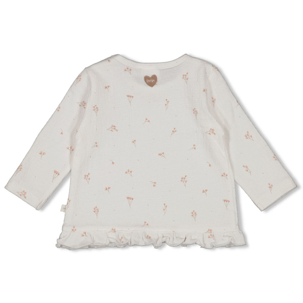 Camiseta volantes manga larga bebé niña