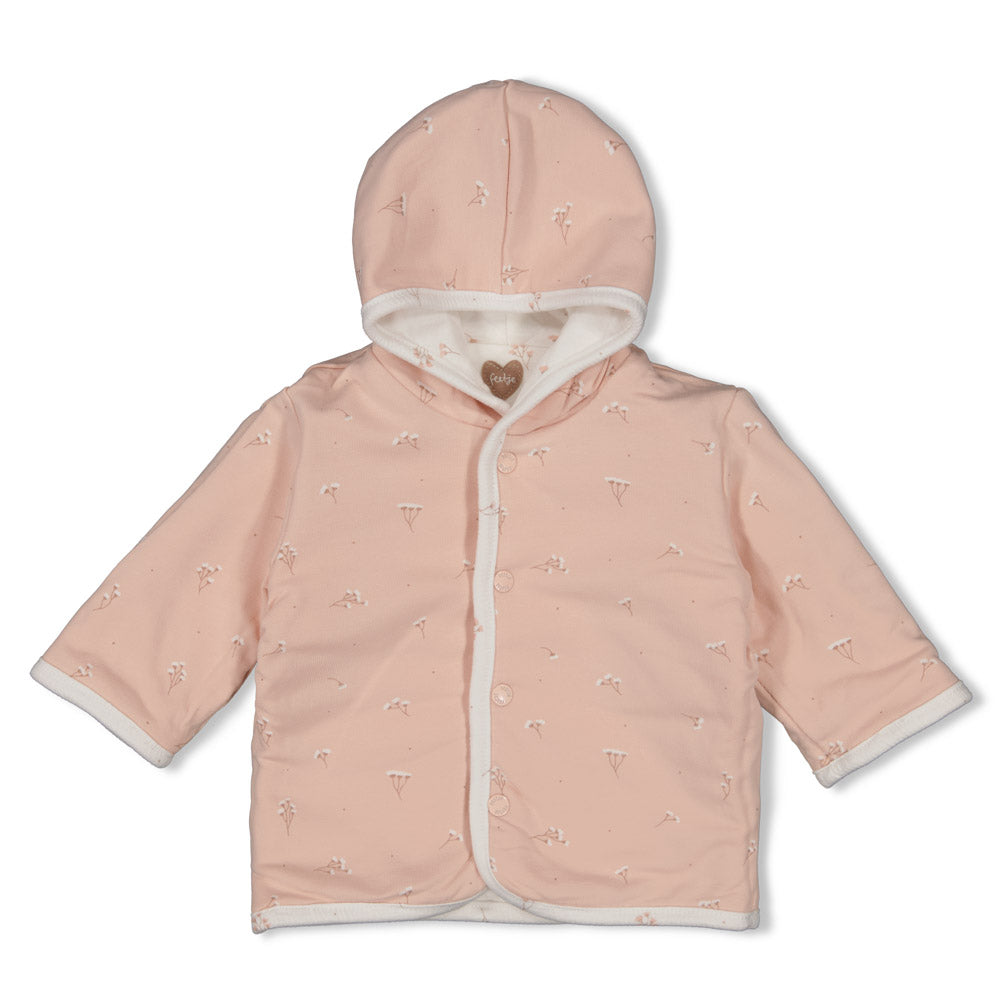 Chaqueta reversible con capucha bebé niña Delicate Flower