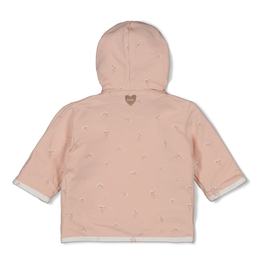 Chaqueta reversible con capucha bebé niña Delicate Flower