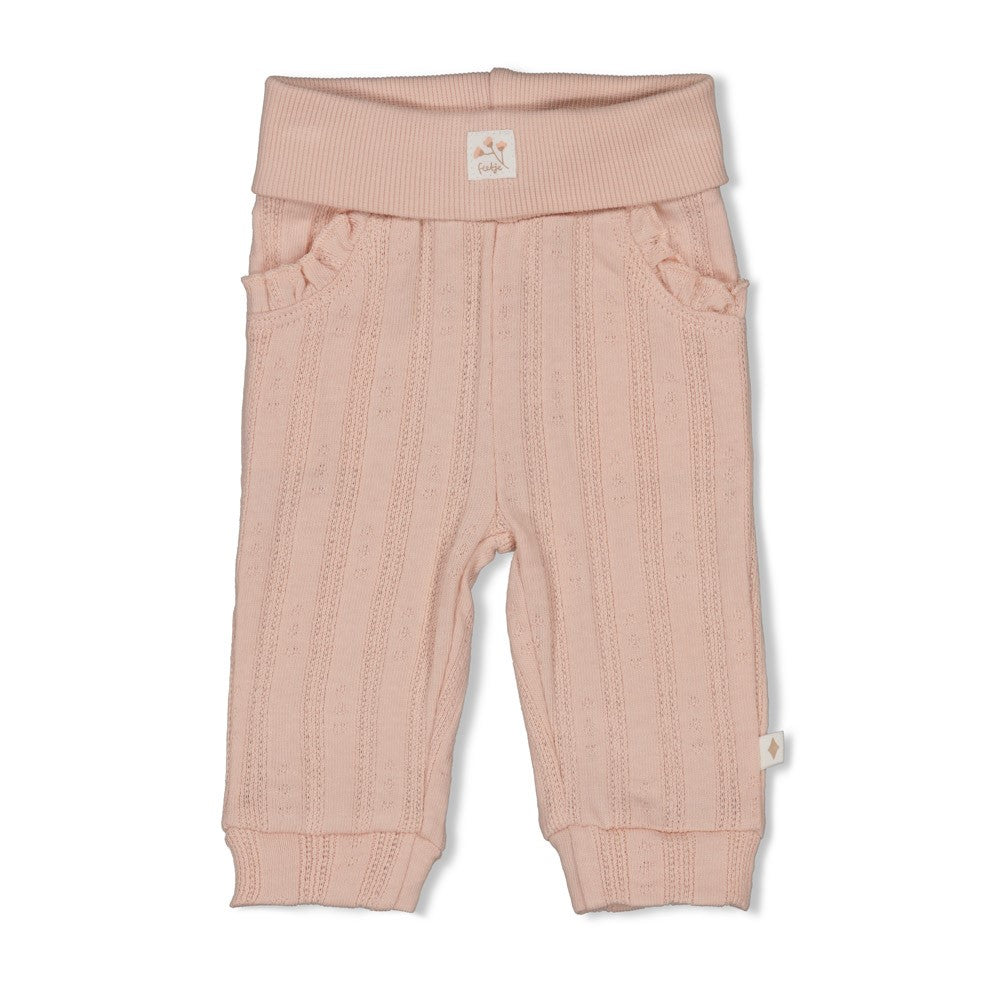 Pantalón de canalé bebé niña Delicate Flower