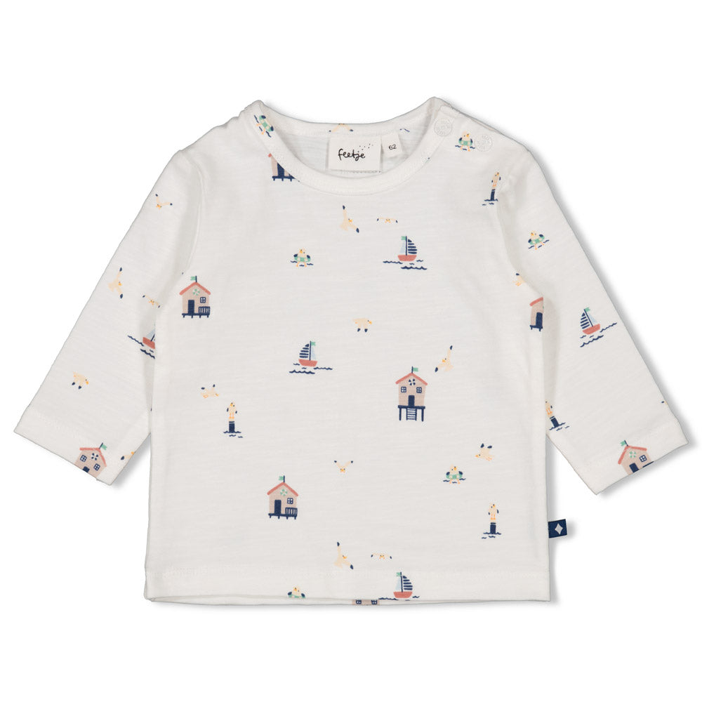 Camiseta manga larga bebé niño Seaside Happiness