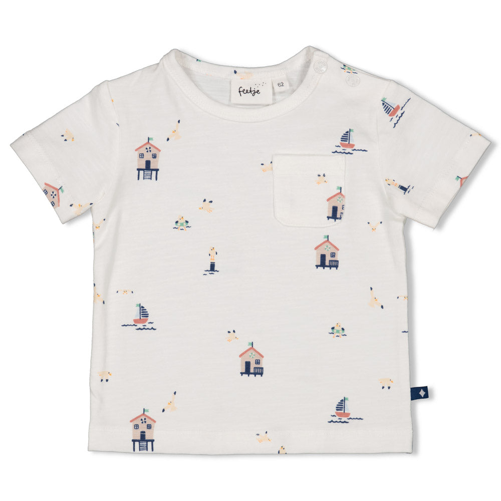 Camiseta manga corta bebé niño Seaside Happiness