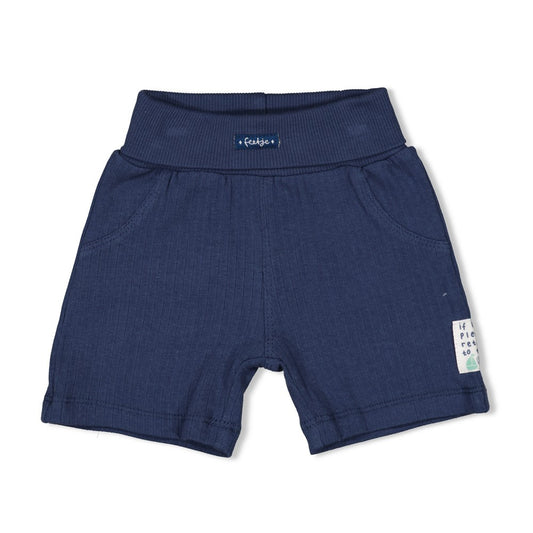 Pantalón corto de canalé bebé niño Seaside Happiness