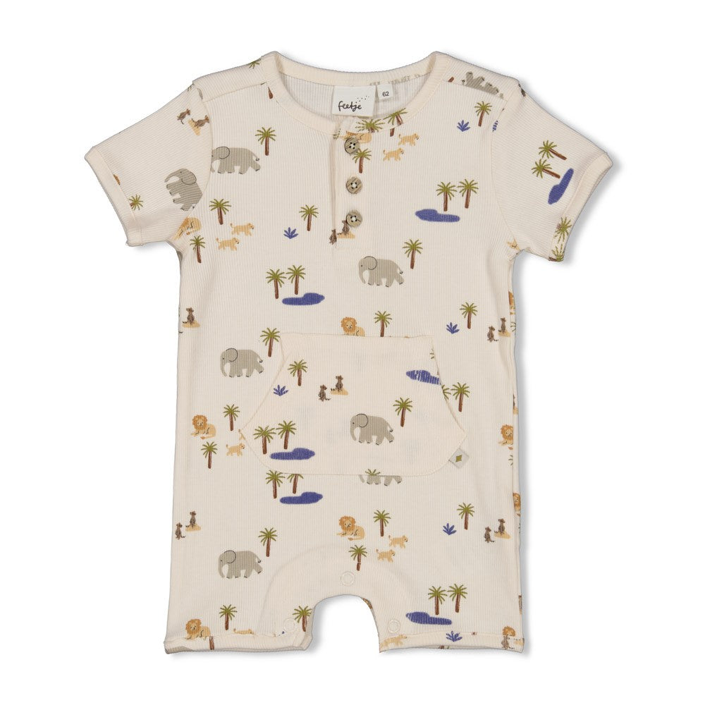 Traje corto de canalé bebé niño Safari Savage