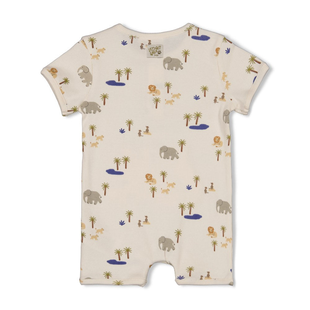 Traje corto de canalé bebé niño Safari Savage