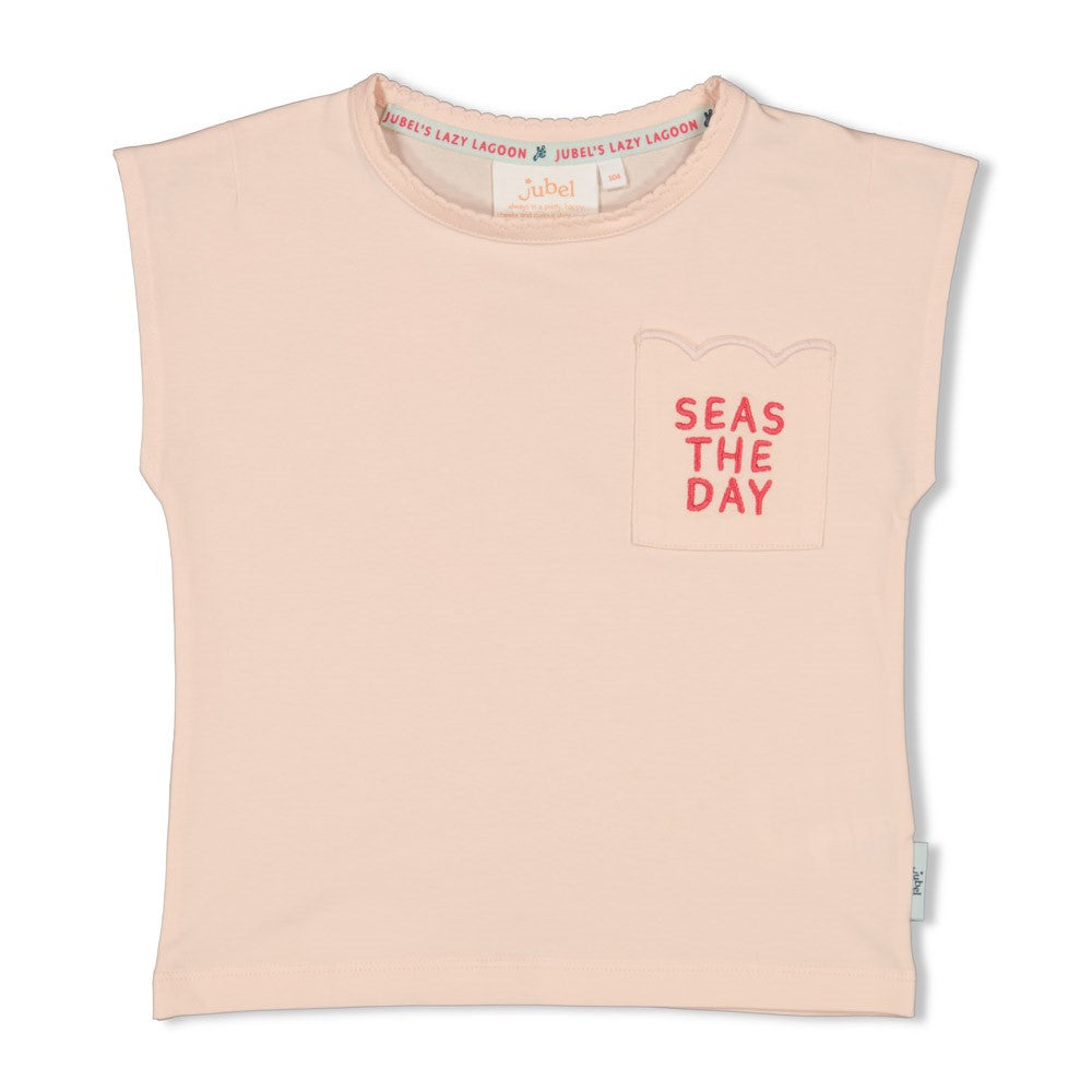 Camiseta manga corta con estampo trasero niña  Lazy Lagoon