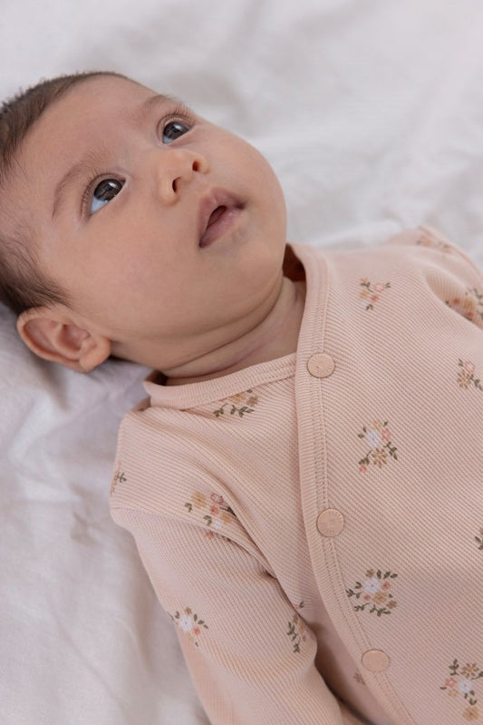 Pijama con pies bebé niña