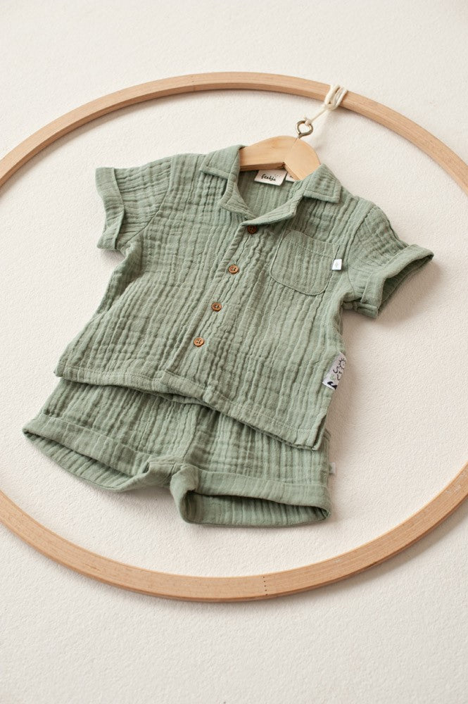 Pantalón corto muselina bebé niño Summer Woven