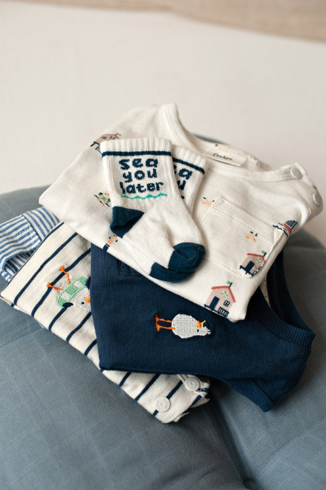 Camiseta manga corta bebé niño Seaside Happiness