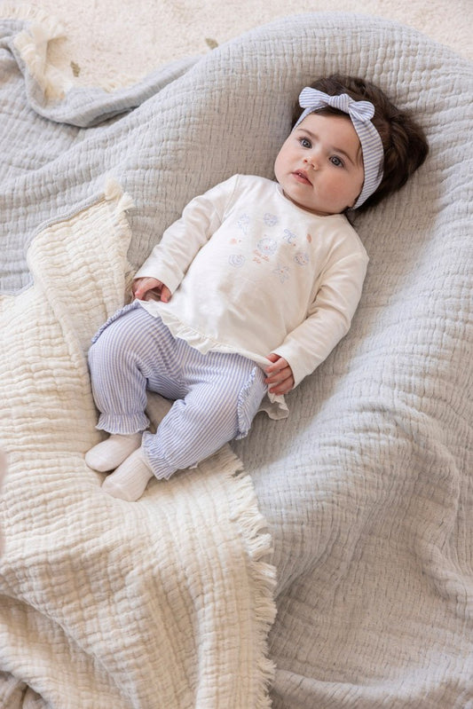 Pantalón arrugado rayas bebé niña Sea La Vie