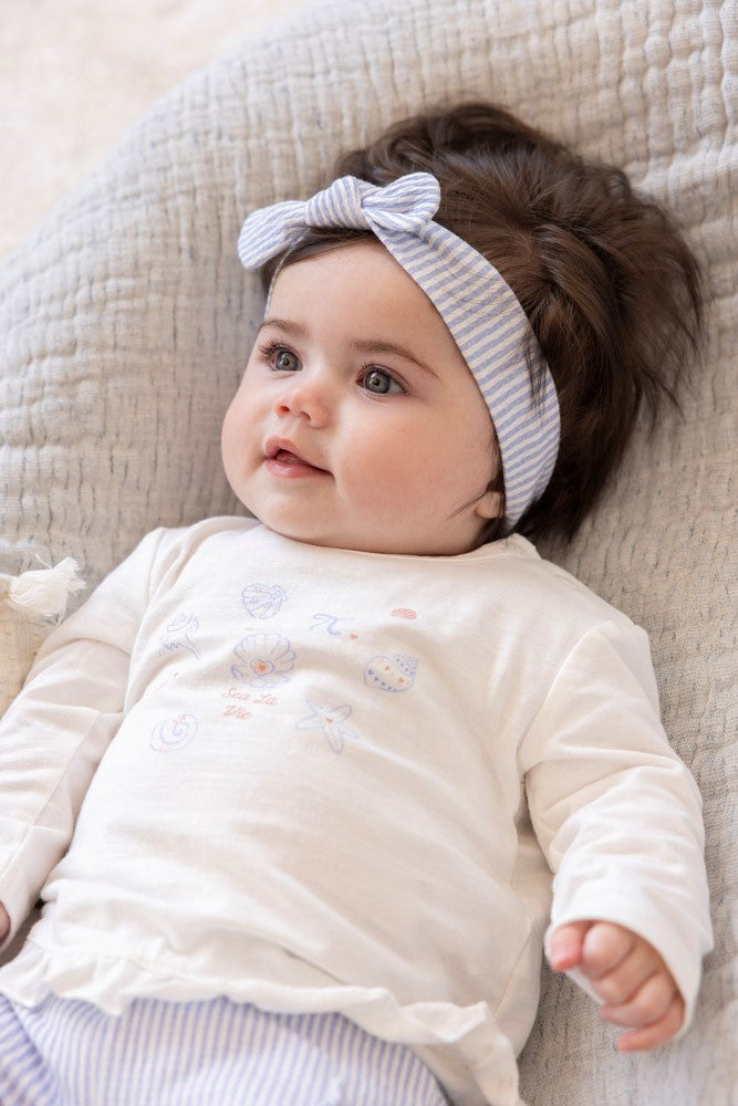 Cinta de pelo arrugado rayas bebé niña Sea La Vie