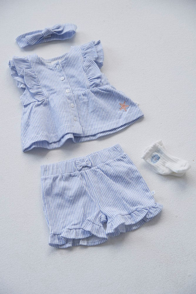 Camiseta sin mangas arrugado bebé niña Sea La Vie