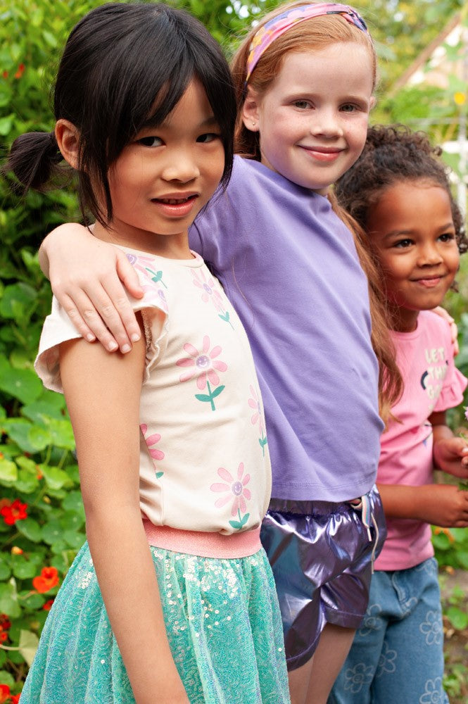 Falda con lentejuelas niña Rolling into Spring