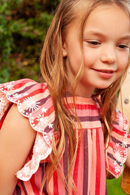 Vestido rayas niña Salsa Sunset