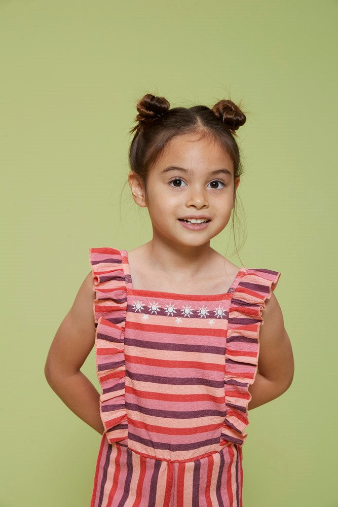 Mono rayas niña Salsa Sunset