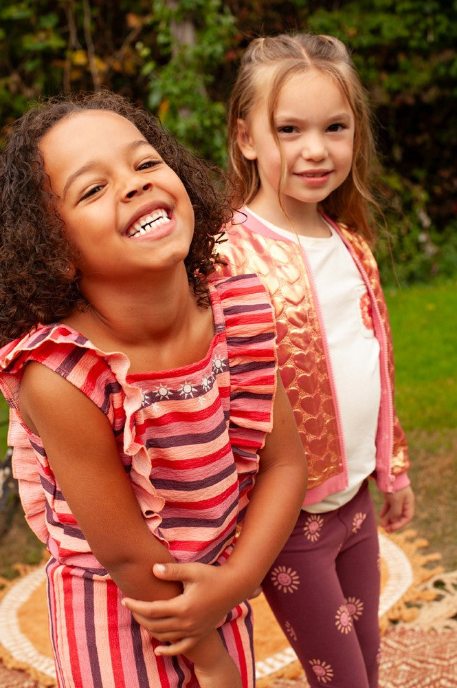 Mono rayas niña Salsa Sunset